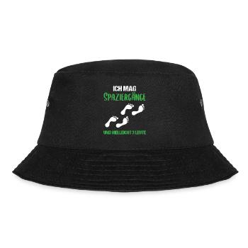 Humorvolle Spaziergang-Liebhaber Einsiedler - Bucket Hat - Schwarz - Vorne - Lela (165cm)