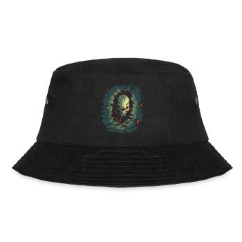 Im Kerker des Schreckens ist ein Totenkopf - Bucket Hat - Schwarz - Vorne - Lela (165cm)