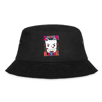 Zocker Katze Video Spiele Frauen Katzenfan - Bucket Hat - Schwarz - Vorne - Lela (165cm)