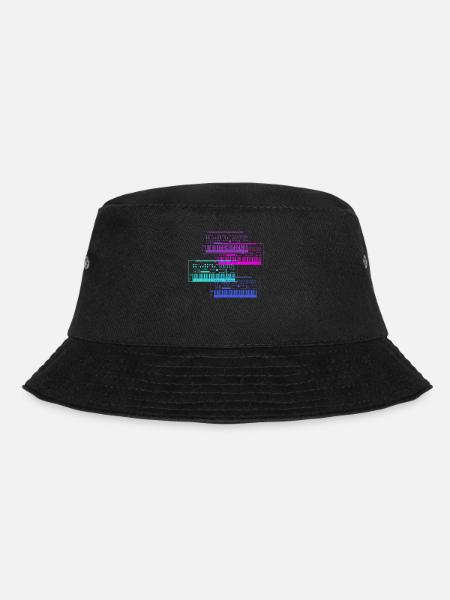 Synthesizer Sammlung Musik Design - Bucket Hat - Schwarz