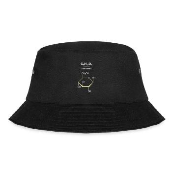 Glucose Chemical Formula C6H15O6 - Bucket Hat - black - Front - Lela (165cm)