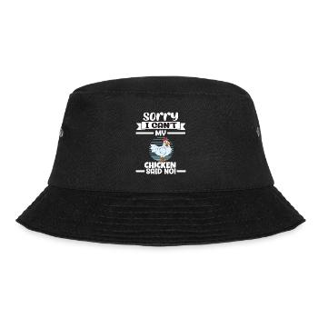 Funny Chicken Saying Chicken - Bucket Hat - black - Front - Lela (165cm)