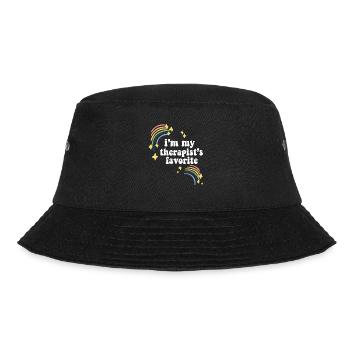 I'm My Therapist's Favorite Mental Wellness - Bucket Hat - Schwarz - Vorne - Lela (165cm)