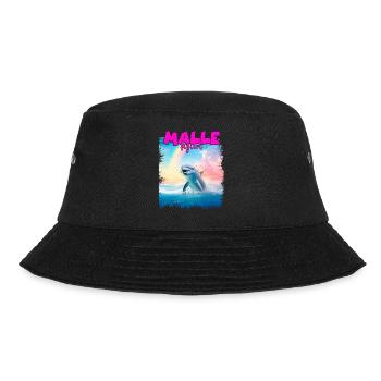 Mallefiziert Delfin Urlaub Mallorca Ibiza Malle - Bucket Hat - Schwarz - Vorne - Lela (165cm)