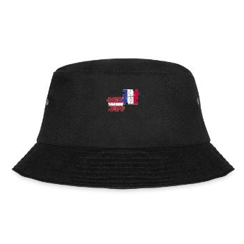 Latvia France Vintage Flag Latvian - Bucket Hat - black - Front - Lela (165cm)