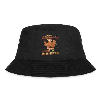 Happy Thanksgiving - Leftovers are for Quitters - Bucket Hat - Schwarz - Vorne - Lela (165cm)