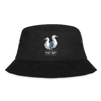 Nicht sprechen, Möwen - Bucket Hat - Schwarz - Vorne - Lela (165cm)