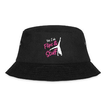Yes I do flips & stuff - Bucket Hat - black - Front - Lela (165cm)