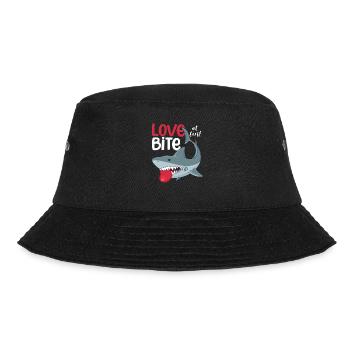Liebe auf den ersten Biss Haie Lustiger - Bucket Hat - Schwarz - Vorne - Lela (165cm)