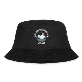 Funny Chicken Saying Chicken - Bucket Hat - black - Front - Lela (165cm)