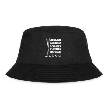 Golfspieler Sport Golfsport Geschenk - Bucket Hat - Schwarz - Vorne - Lela (165cm)