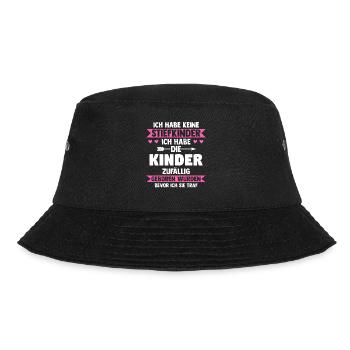 Stiefmama Familie Stiefmutter Geschenk - Bucket Hat - Schwarz - Vorne - Lela (165cm)