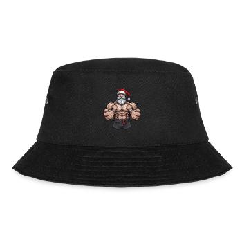 Santa Claus Gym Workout Santa Muscles - Bucket Hat - black - Front - Lela (165cm)