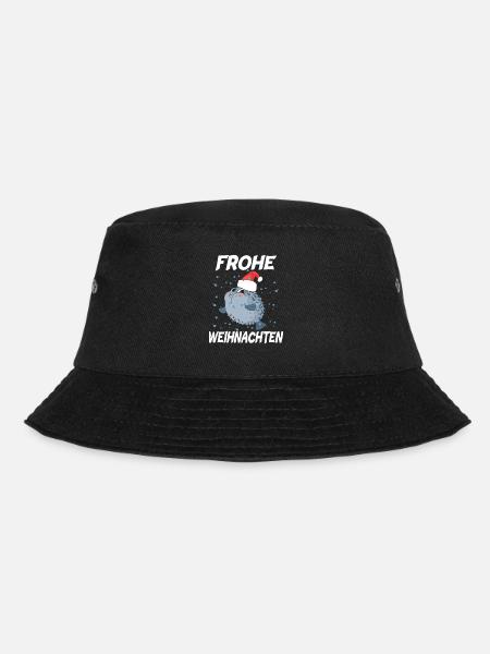 Frohe Weihnachten Fisch Xmas - Bucket Hat - Schwarz