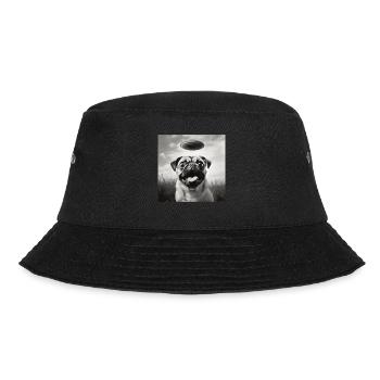 Selfie Pug UFO Dog Funny Alien UFO - Bucket Hat - black - Front - Lela (165cm)