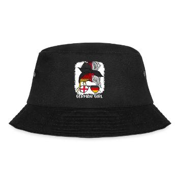 Half English Half German Girl Germany Mother's - Bucket Hat - black - Front - Lela (165cm)