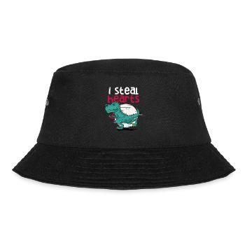 Je vole des coeurs Saint-Valentin dinosaure T Rex - Bob - noir - Devant - Lela (165cm)