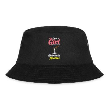 Shiritaki Nudeln - Bucket Hat - Schwarz - Vorne - Lela (165cm)