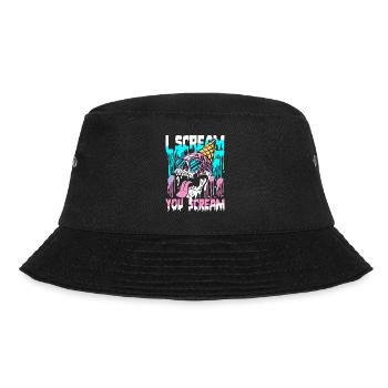 I scream you scream | cool summer skull - Bucket Hat - black - Front - Lela (165cm)