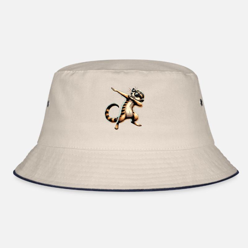 Dabbing Erdmännchen mit Sonnenbrille Cool Erdmännchen Bucket Hat
