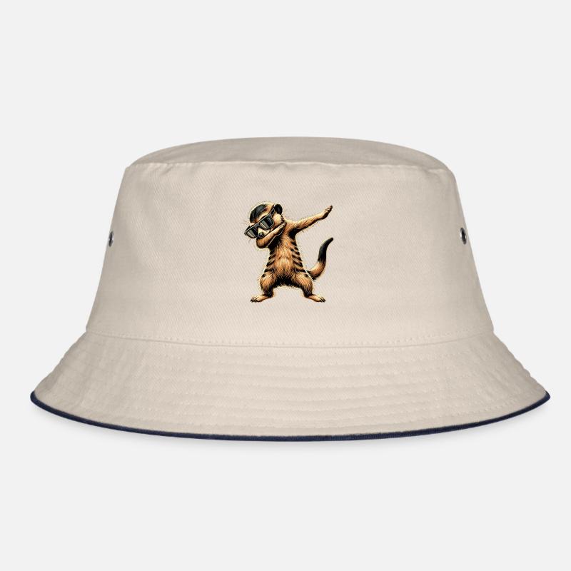 Dabbing Erdmännchen mit Sonnenbrille Cool Erdmännchen Bucket Hat