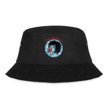 Sassy Christmas Afrolook Snowflakes - Bucket Hat - black - Front - Lela (165cm)