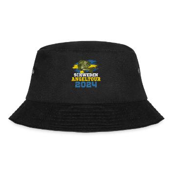 Angeltrip Schweden 2024 Angelurlaub Schweden - Bucket Hat - Schwarz - Vorne - Lela (165cm)