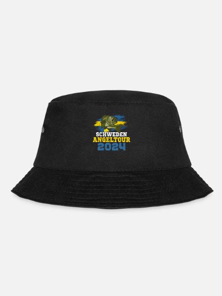 Angeltrip Schweden 2024 Angelurlaub Schweden - Bucket Hat - Schwarz
