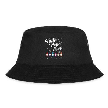 Religious Family Faith Hope Love Christmas Gnome - Bucket Hat - black - Front - Lela (165cm)