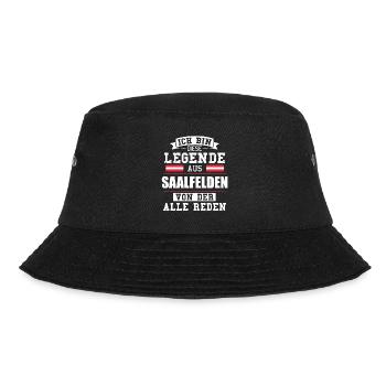 Stadt Saalfelden Österreich Legende Spruch - Bucket Hat - Schwarz - Vorne - Lela (165cm)