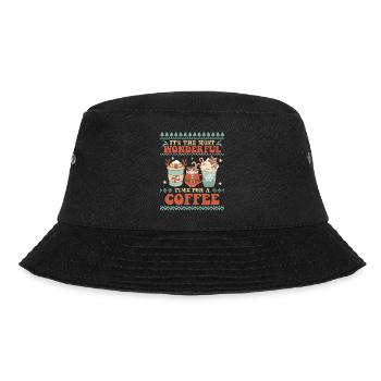 Time For A Coffee - Santa Holidays Ugly Christmas - Bucket Hat - black - Front - Lela (165cm)