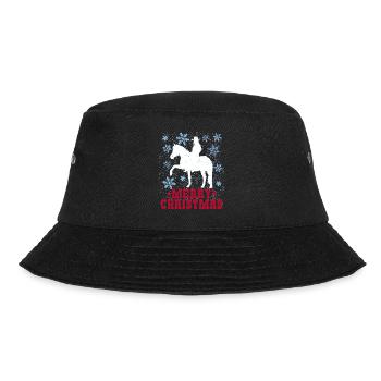 Winterreitspaß Mädchen Merry Christmas - Bucket Hat - Schwarz - Vorne - Lela (165cm)