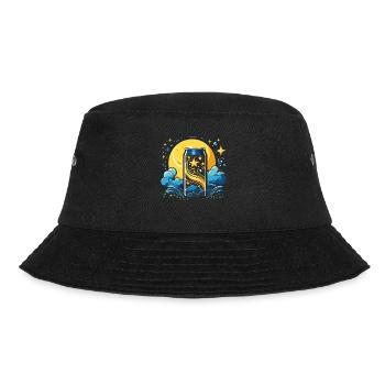 Die coolste Dose mit Sternen und Wolken - Bucket Hat - Schwarz - Vorne - Lela (165cm)
