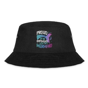 Geburtstags Party Kader Für Meerjungfrau - Bucket Hat - Schwarz - Vorne - Lela (165cm)