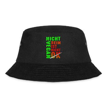 Nicht Vegan Sein Ist Nicht Okey Kein Fleisch Veget - Bucket Hat - Schwarz - Vorne - Lela (165cm)