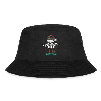 artistic Elf funny Family Christmas Weihnachten - Bucket Hat - Schwarz - Vorne - Lela (165cm)