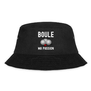 Boule is my passion - Pétanque lover - Bucket Hat - black - Front - Lela (165cm)