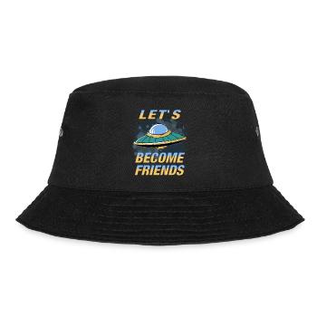 UFO LET'S BECOME FRIENDS - Bucket Hat - black - Front - Lela (165cm)