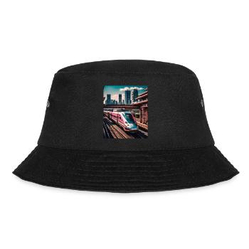 Zug Tokio Japan - Bucket Hat - Schwarz - Vorne - Lela (165cm)