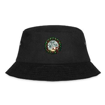 Frohe Weihnachten Design Lustiges Geschenk für Weihnachtsliebhaber - Bucket Hat - Schwarz - Vorne - Lela (165cm)