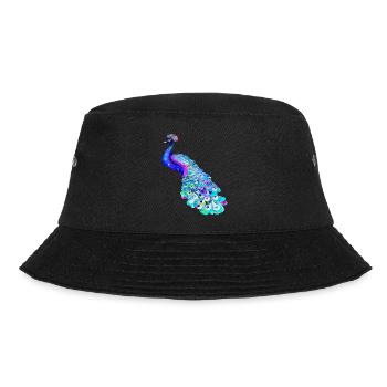 peacock bird colorful beautiful fantasy colorful - Bucket Hat - black - Front - Lela (165cm)