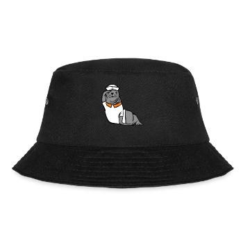 Seal Sailor Pinneped - Bucket Hat - Schwarz - Vorne - Lela (165cm)