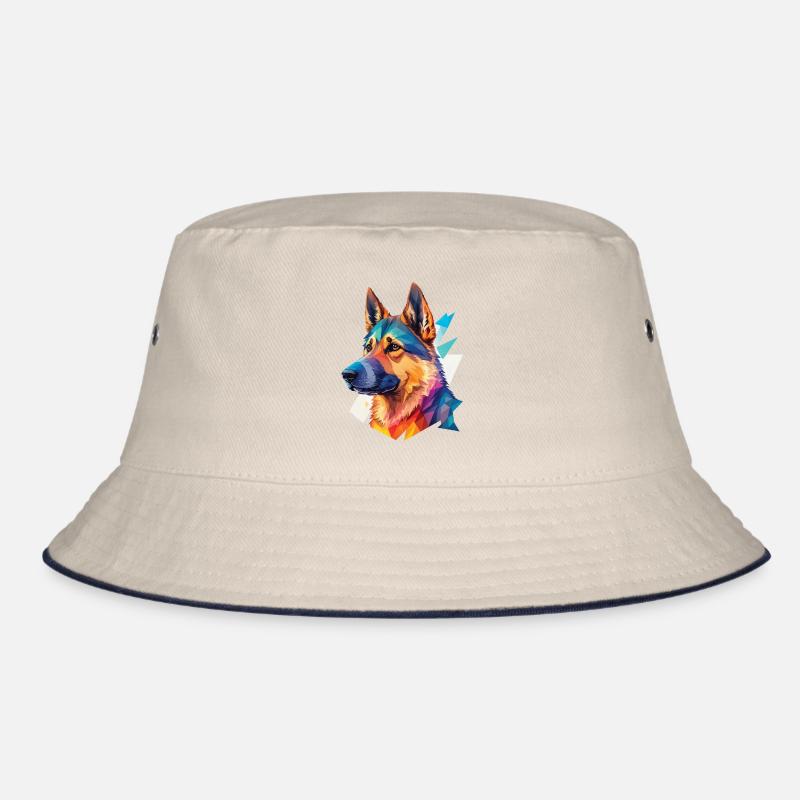 Deutscher Schäferhund Hunde Popart Hundeliebe Bucket Hat