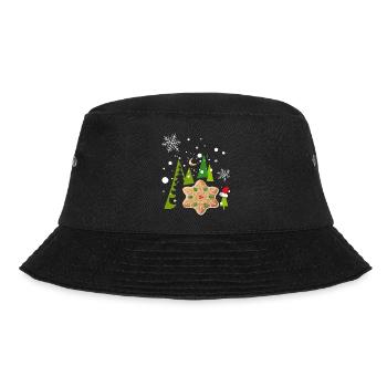 Advent, Pfefferkuchen, Kekse - Bucket Hat - Schwarz - Vorne - Lela (165cm)