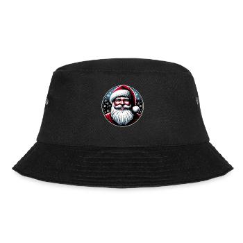 Weihnachtsmann Design Lustiges Geschenk für Weihnachtsliebhaber - Bucket Hat - Schwarz - Vorne - Lela (165cm)