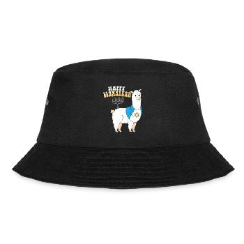 Happy Llamakkah Hanukkah Jewish Chrismukkah Llama - Bucket Hat - Schwarz - Vorne - Lela (165cm)