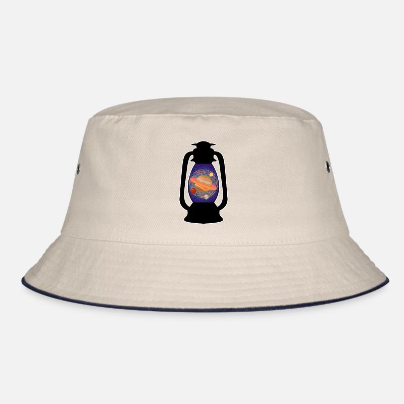 Planets and Space in Camping Light Bucket Hat