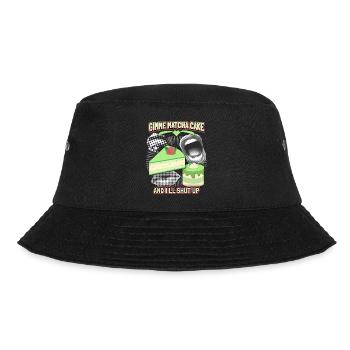 Matcha Cake, Green Matcha, Funny Saying - Bucket Hat - black - Front - Lela (165cm)