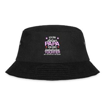 Stolzer Papa Fantastischen Tochter Geschenk - Bucket Hat - Schwarz - Vorne - Lela (165cm)