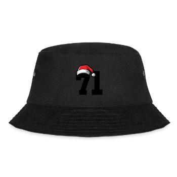 71 Zahl Weihnachten - Bucket Hat - Schwarz - Vorne - Lela (165cm)